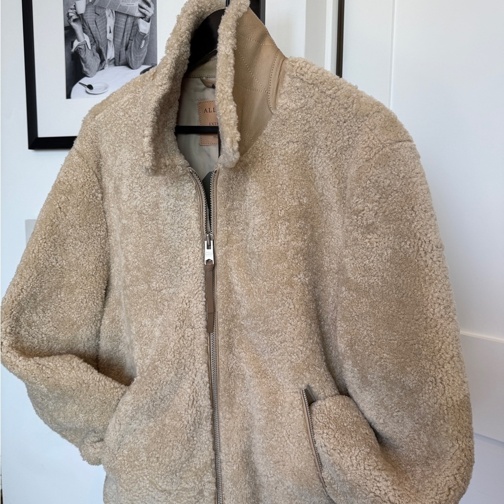 ALLSaints sold out ‘Charlie’ Boyfriend Shearling Bomber Jacket